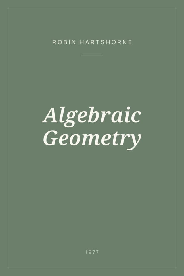 Portada de Algebraic Geometry