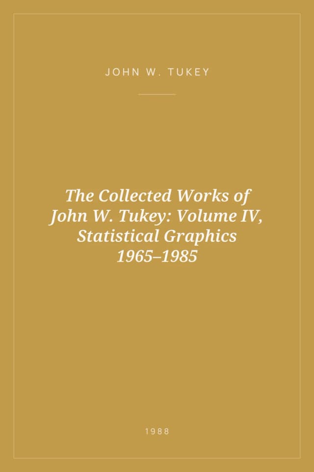 Portada de The Collected Works of John W. Tukey: Volume IV, Statistical Graphics 1965–1985