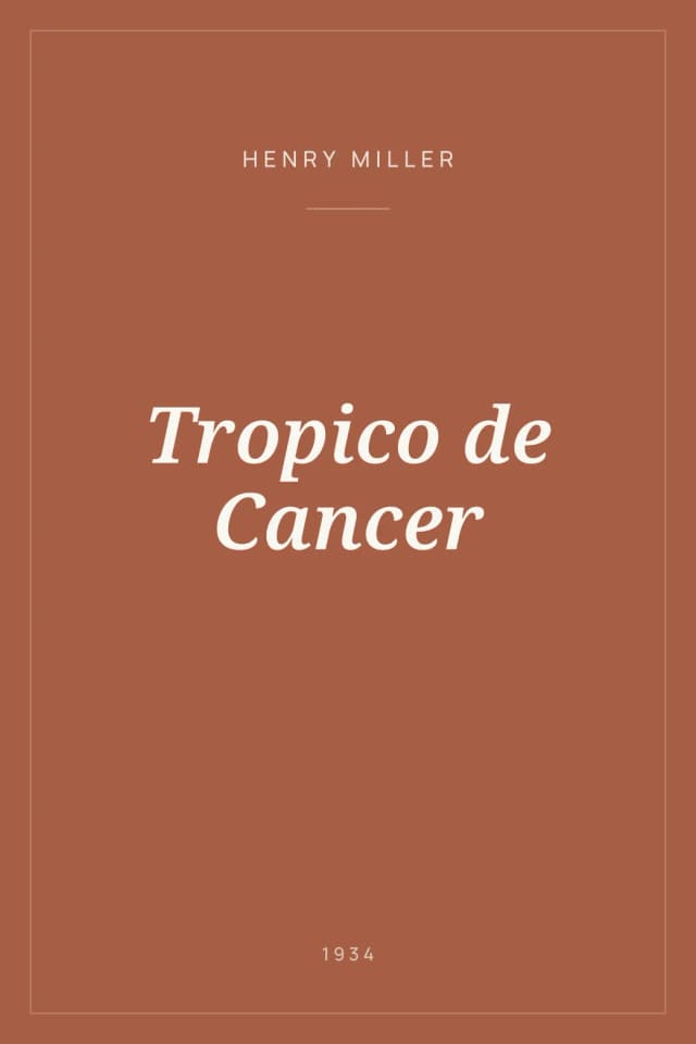 Portada de Tropico de Cancer
