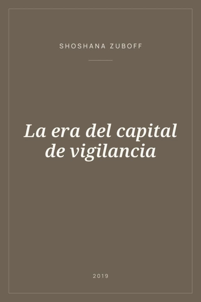 Portada de La era del capital de vigilancia