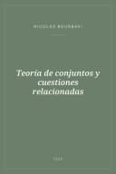 Portada de Teoría de conjuntos y cuestiones relacionadas