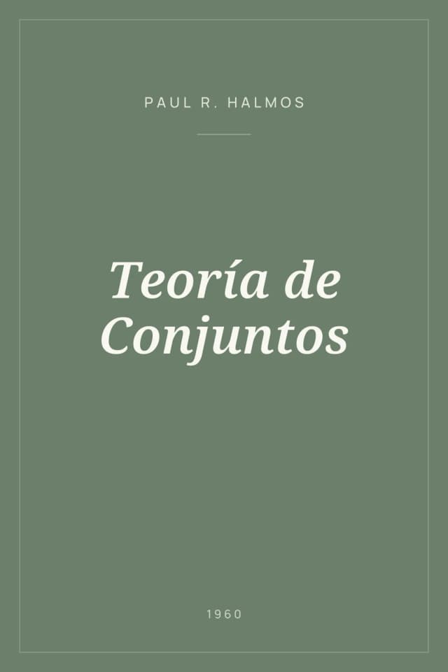 Portada de Teoría de Conjuntos