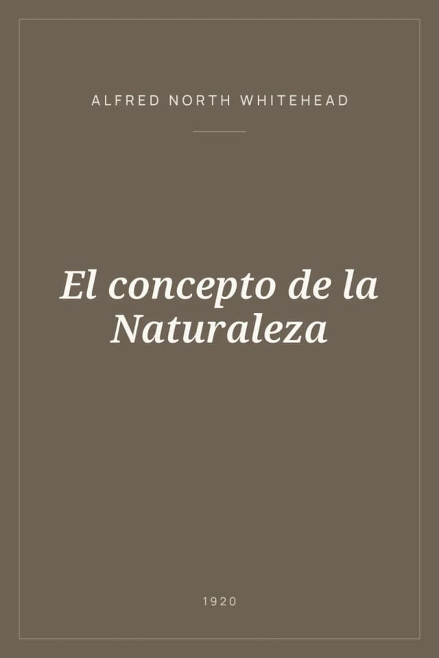 Portada de El concepto de la Naturaleza