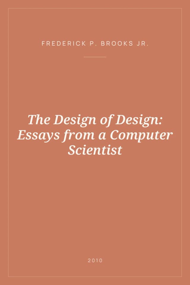 Portada de The Design of Design: Essays from a Computer Scientist