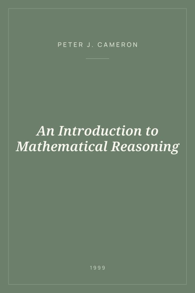 Portada de An Introduction to Mathematical Reasoning