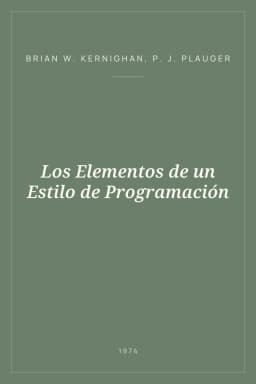 Portada de Los Elementos de un Estilo de Programación