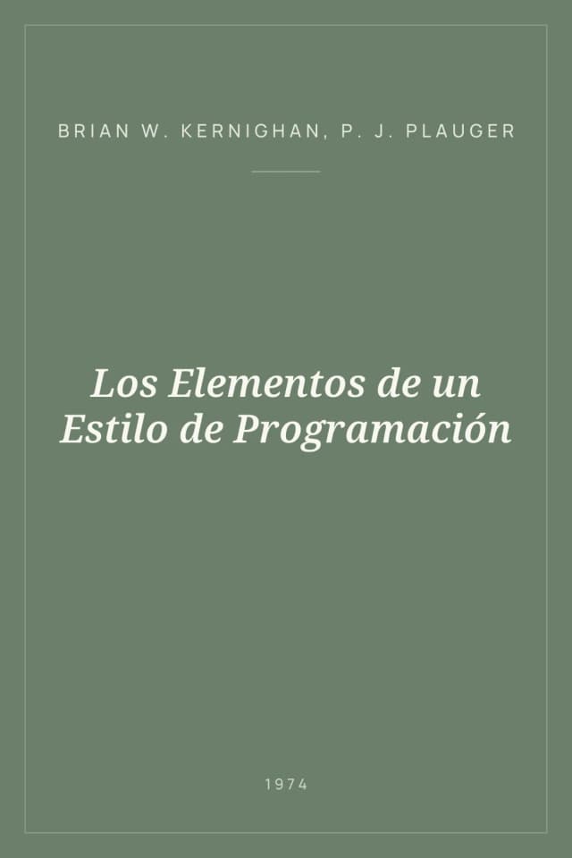 Portada de Los Elementos de un Estilo de Programación
