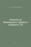Portada de Elements of Mathematics: Algebra I (Chapters 1-3)