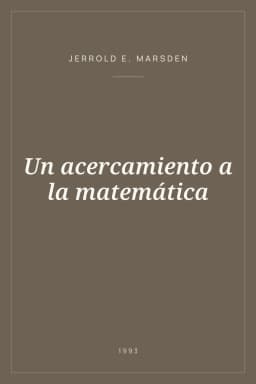 Portada de Un acercamiento a la matemática