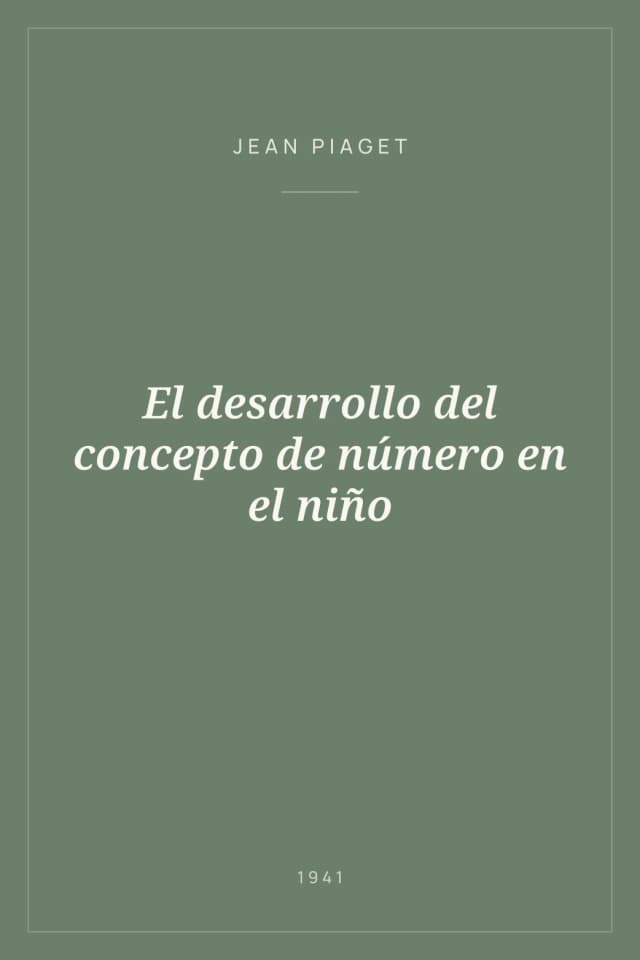 Portada de El desarrollo del concepto de número en el niño