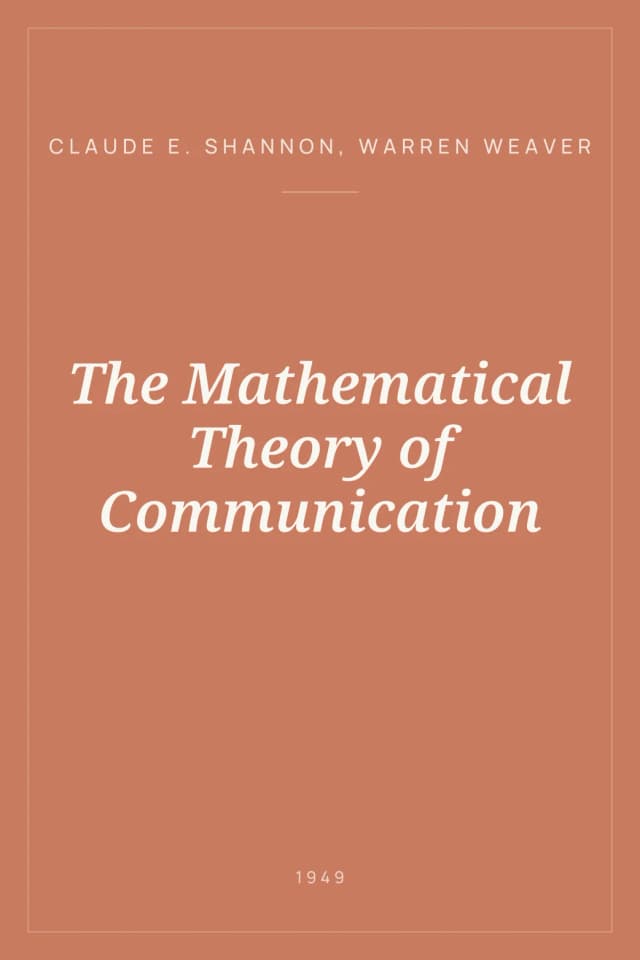 Portada de The Mathematical Theory of Communication