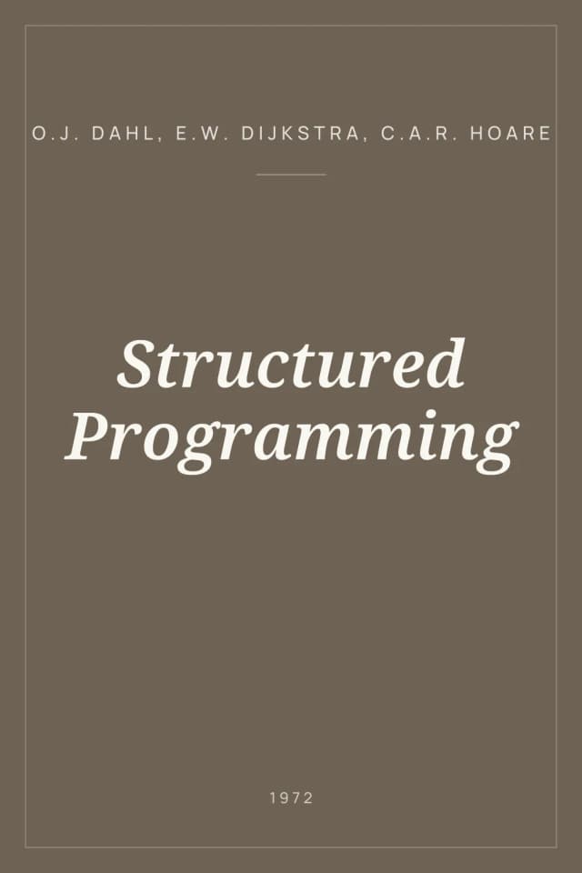 Portada de Structured Programming