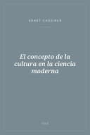 Portada de El concepto de la cultura en la ciencia moderna