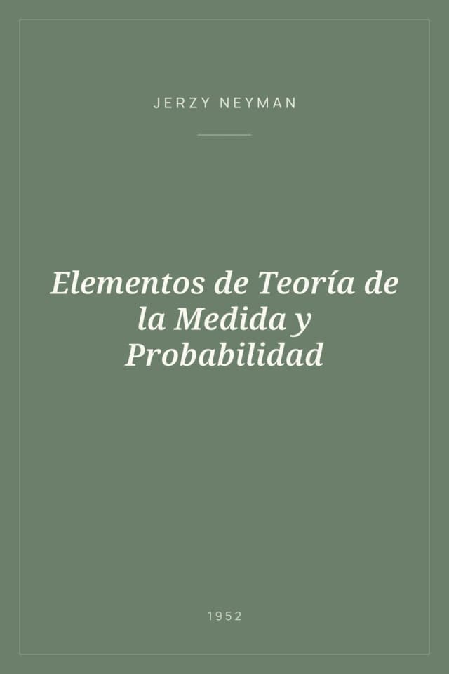 Portada de Elementos de Teoría de la Medida y Probabilidad