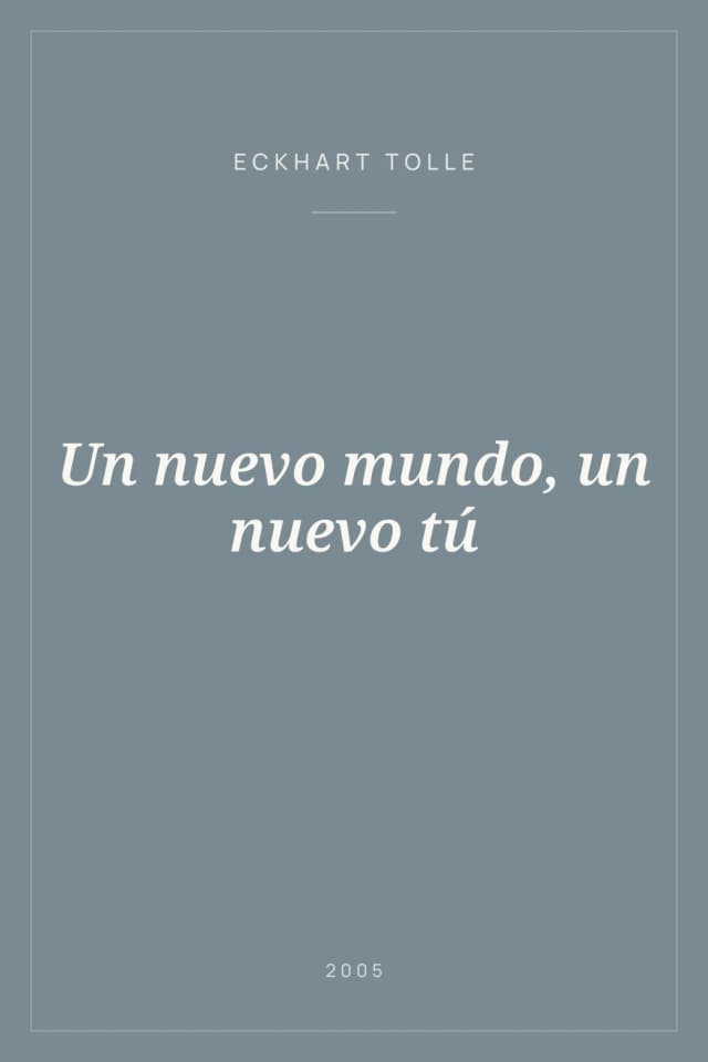 Portada de Un nuevo mundo, un nuevo tú