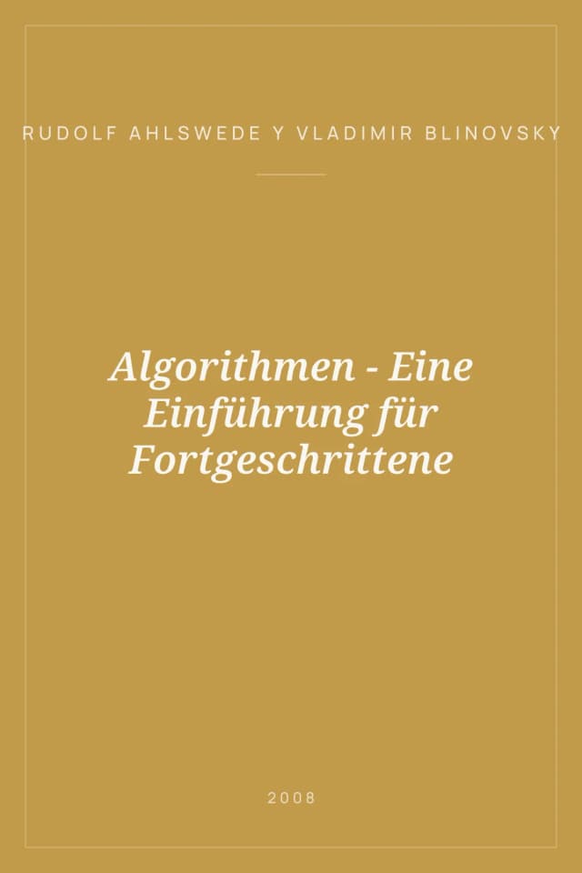 Portada de Algorithmen - Eine Einführung für Fortgeschrittene