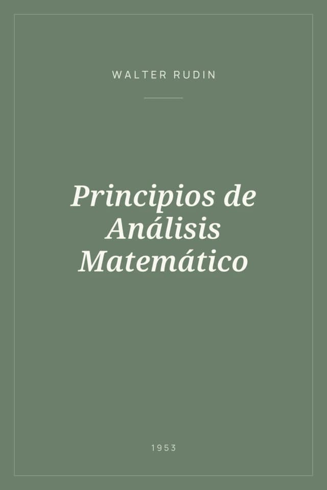 Portada de Principios de Análisis Matemático