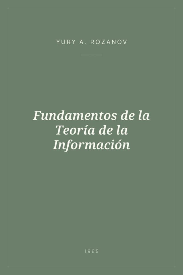 Portada de Fundamentos de la Teoría de la Información