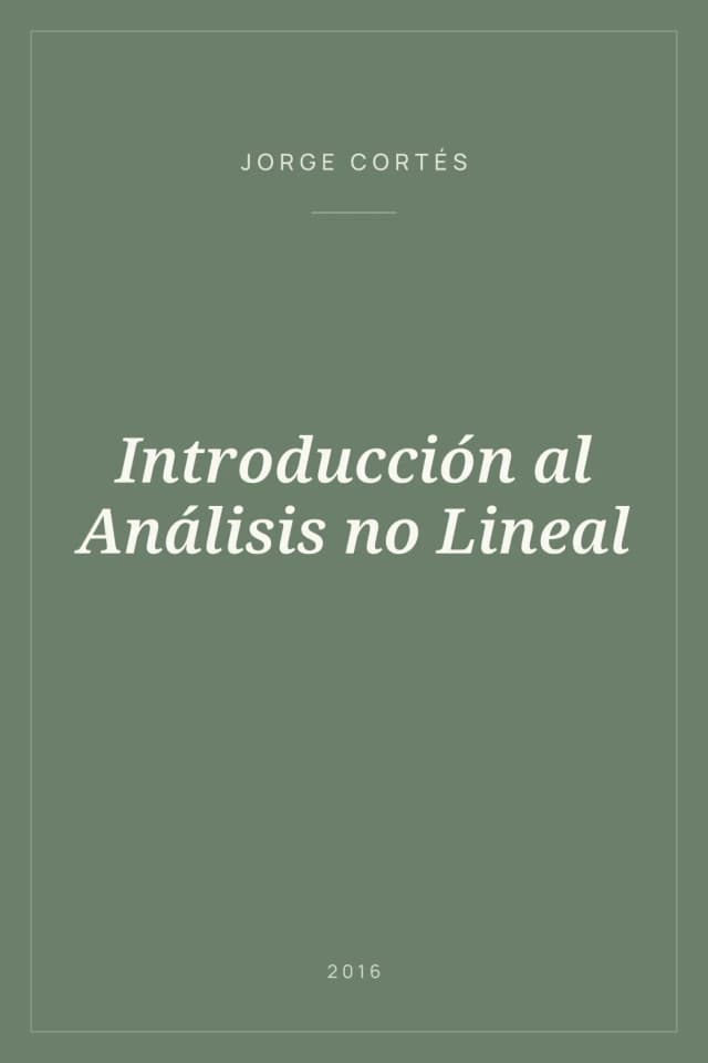 Portada de Introducción al Análisis no Lineal