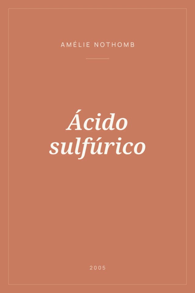 Portada de Ácido sulfúrico