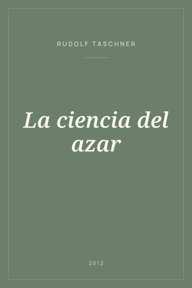 Portada de La ciencia del azar