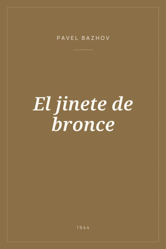 Portada de El jinete de bronce