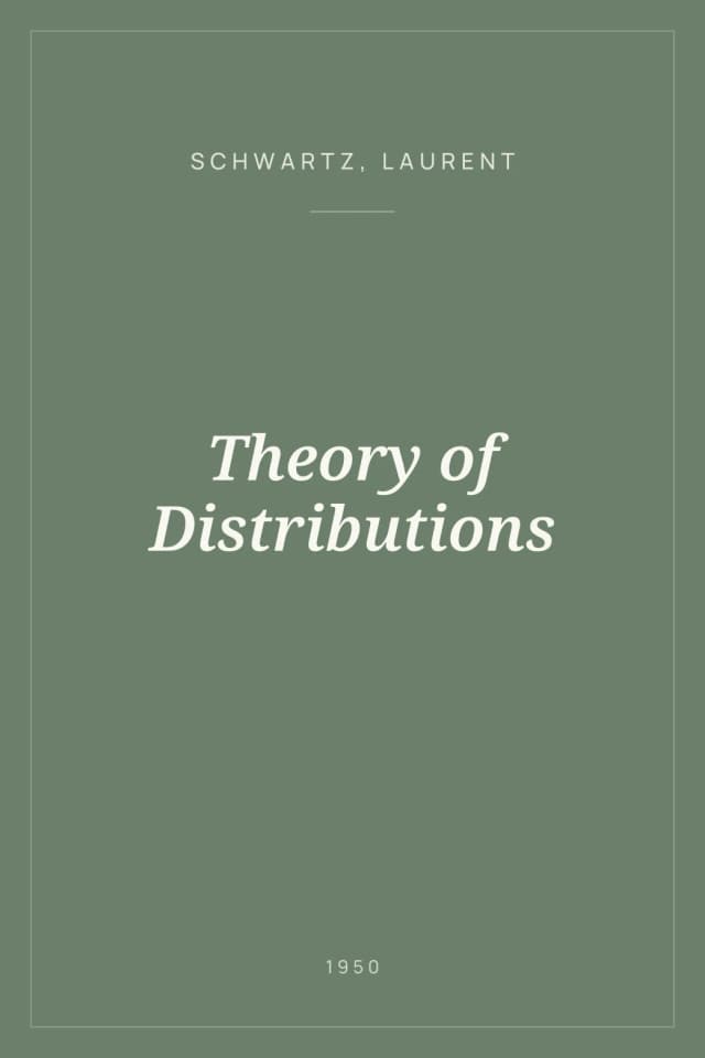 Portada de Theory of Distributions