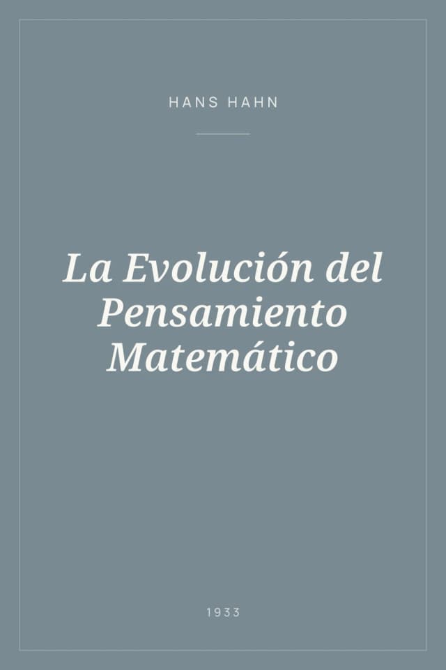 Portada de La Evolución del Pensamiento Matemático