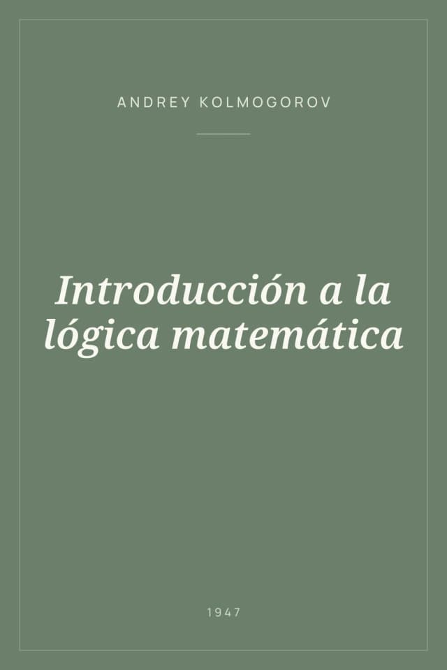 Portada de Introducción a la lógica matemática