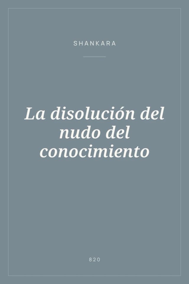 Portada de La disolución del nudo del conocimiento