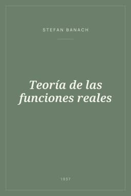 Portada de Teoría de las funciones reales