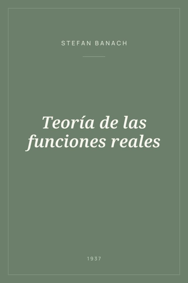 Portada de Teoría de las funciones reales