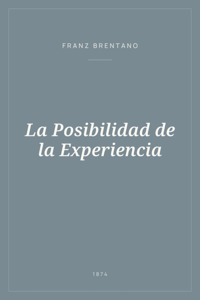 Portada de La Posibilidad de la Experiencia