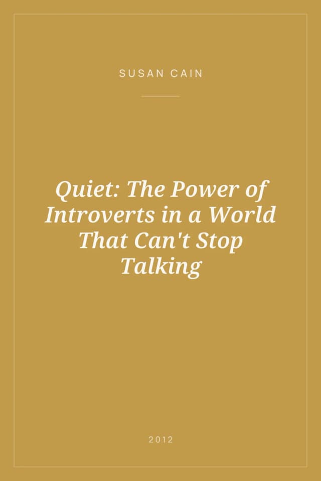 Portada de Quiet: The Power of Introverts in a World That Can't Stop Talking