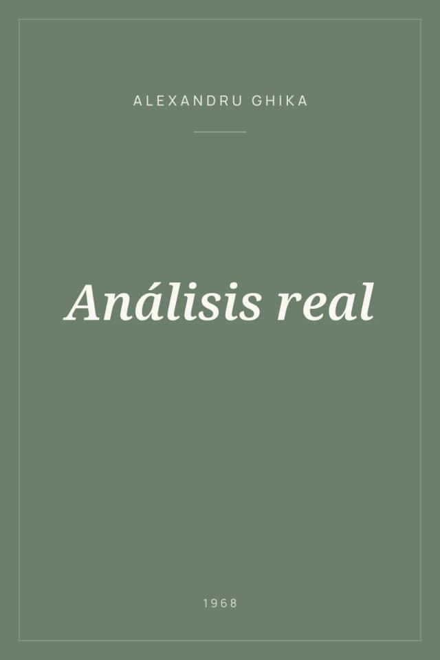 Portada de Análisis real