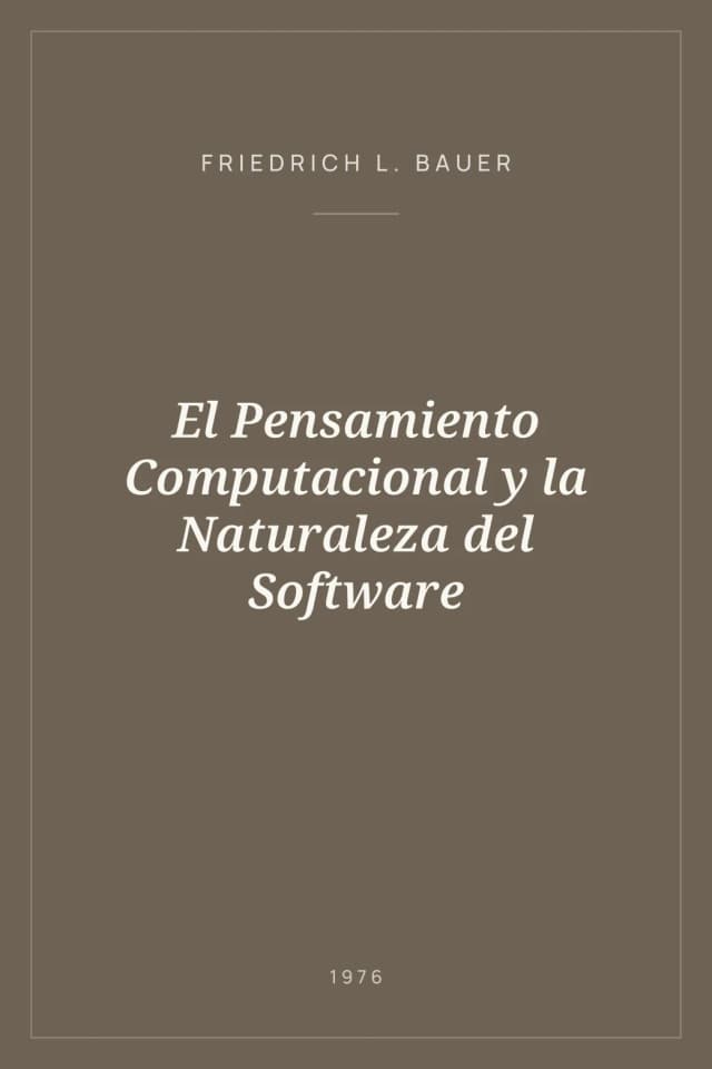 Portada de El Pensamiento Computacional y la Naturaleza del Software