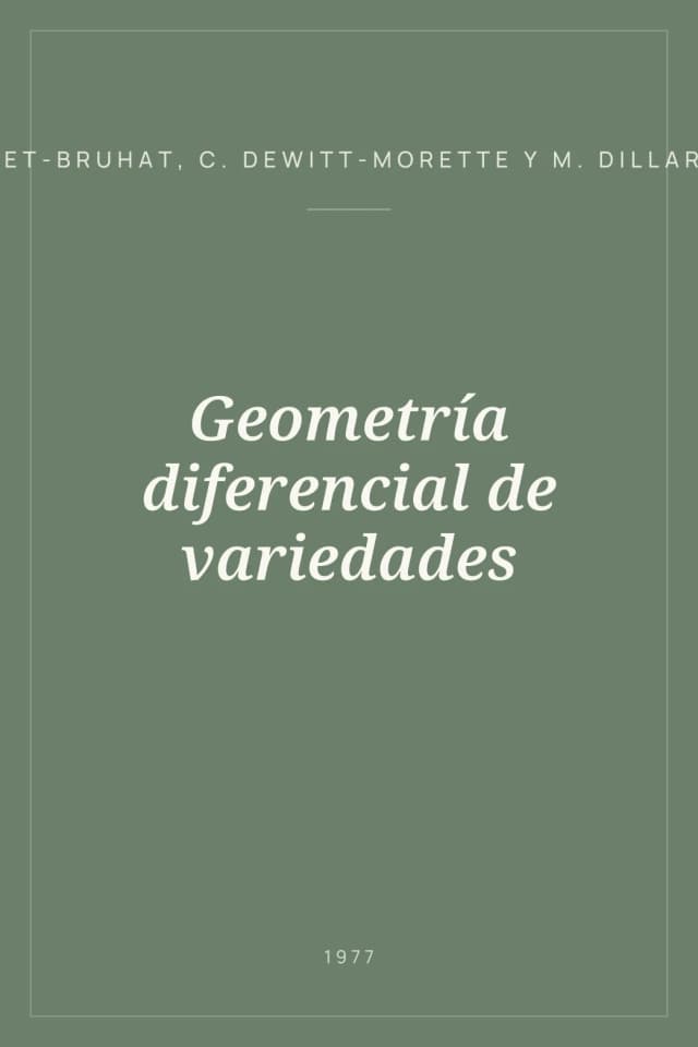 Portada de Geometría diferencial de variedades