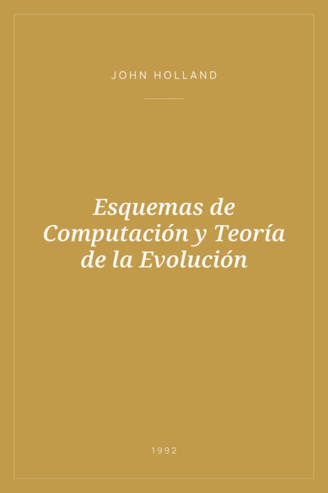 Portada de Esquemas de Computación y Teoría de la Evolución