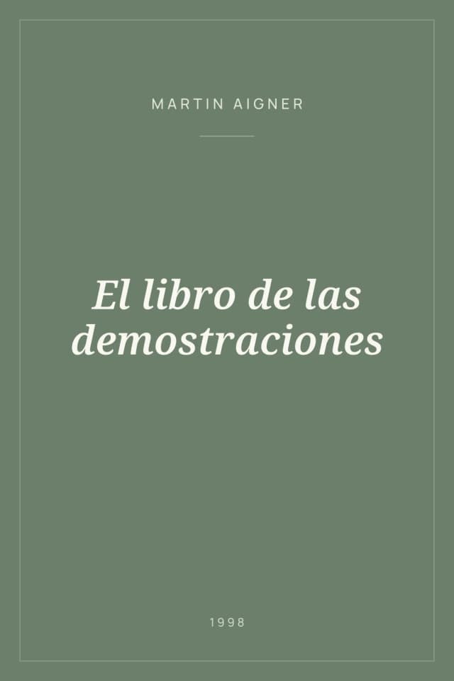 Portada de El libro de las demostraciones