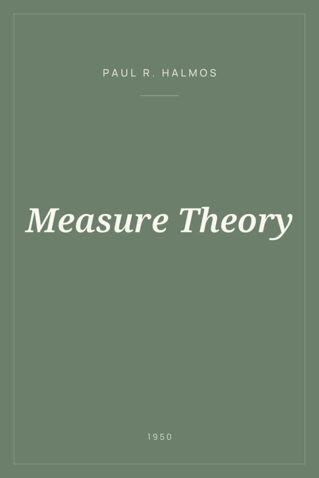 Portada de Measure Theory