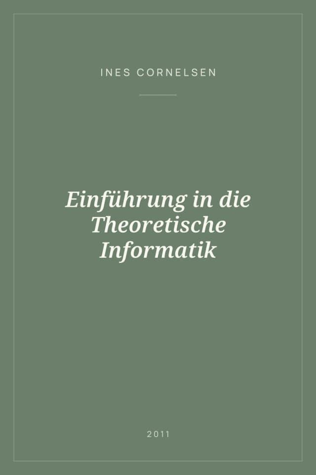 Portada de Einführung in die Theoretische Informatik