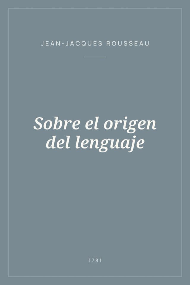 Portada de Sobre el origen del lenguaje