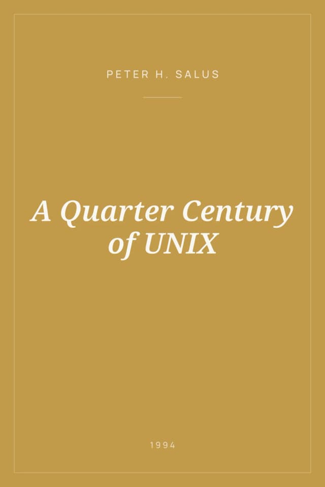 Portada de A Quarter Century of UNIX
