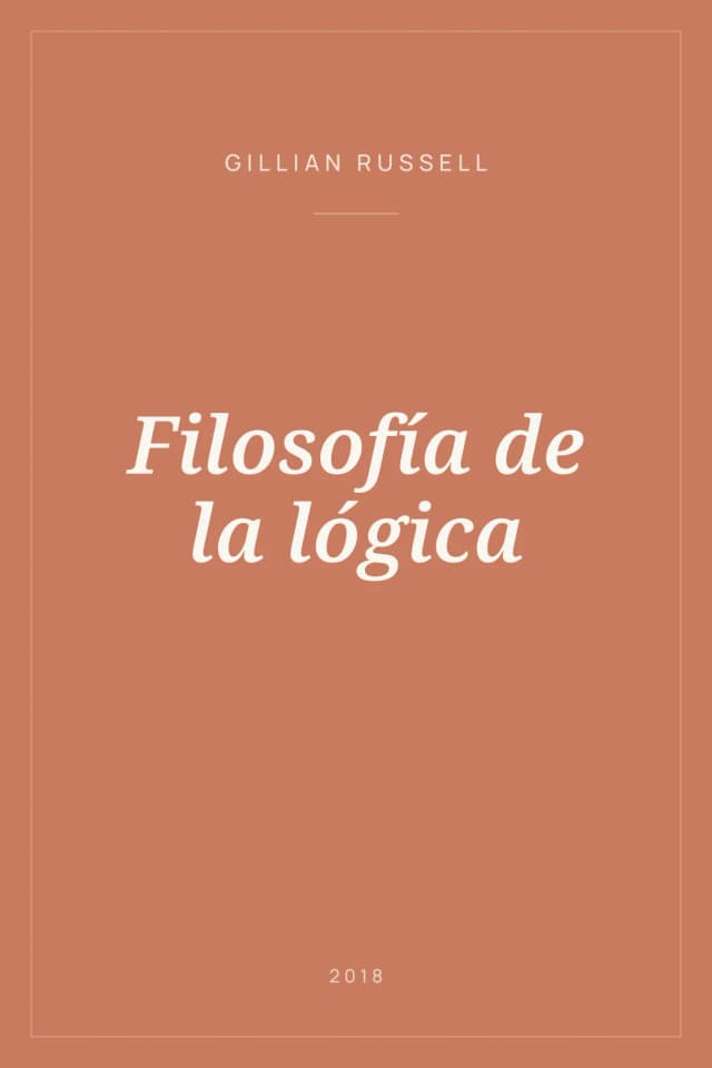 Portada de Filosofía de la lógica