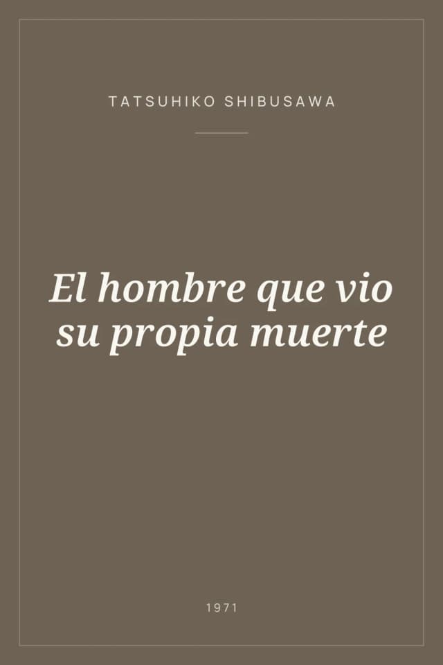 Portada de El hombre que vio su propia muerte