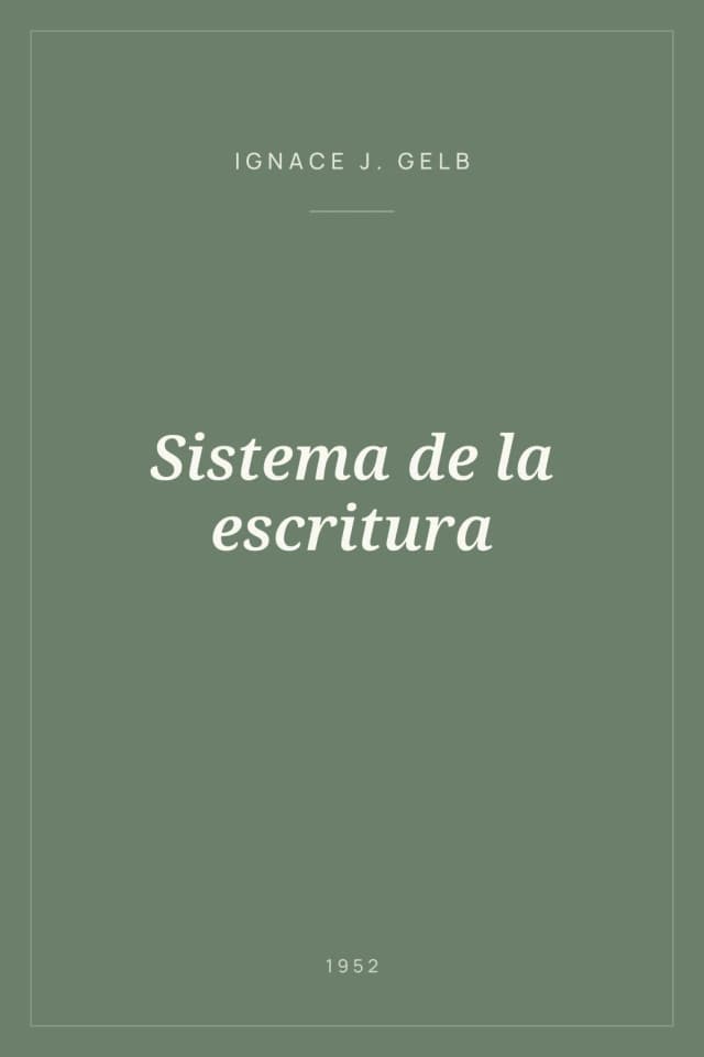 Portada de Sistema de la escritura