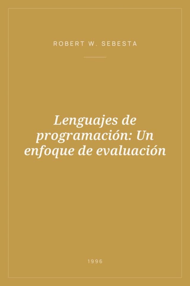 Portada de Lenguajes de programación: Un enfoque de evaluación
