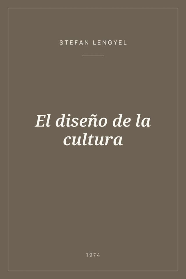 Portada de El diseño de la cultura