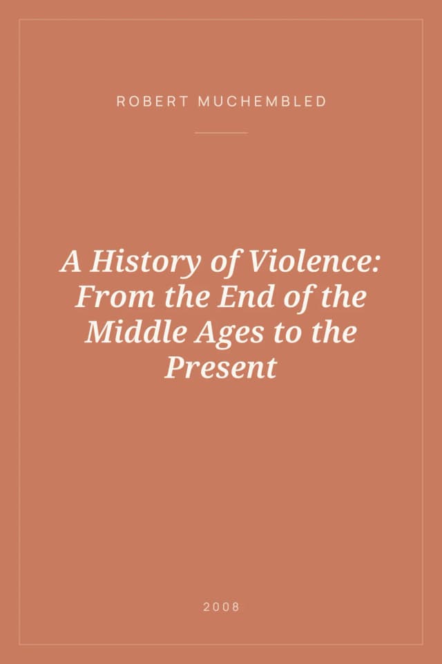 Portada de A History of Violence: From the End of the Middle Ages to the Present