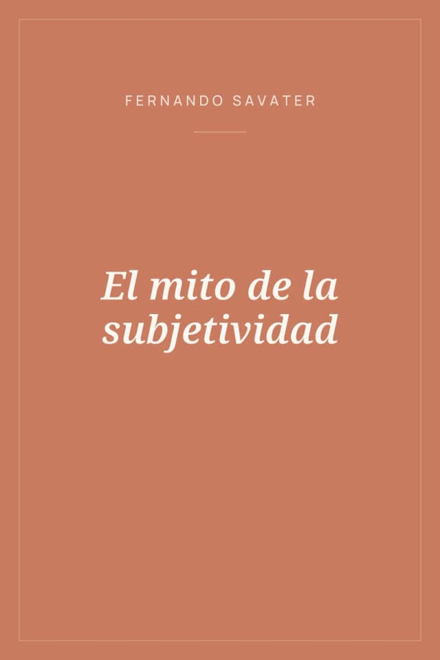 Portada de El mito de la subjetividad